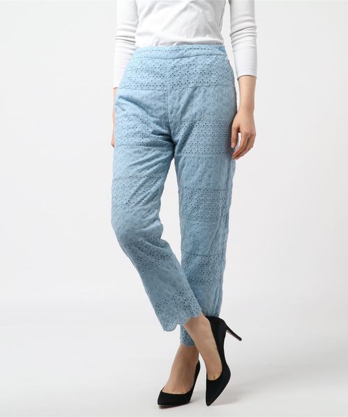 Beams レディース ネイビー パンツ　新品 Ray BEAMS（レイビームス）の「RBS / センター ボックス タックパンツ