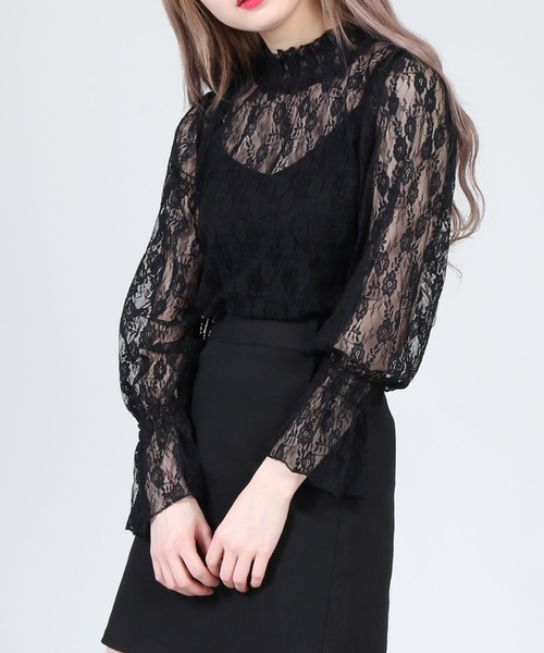 DING（ディング）の「DING/レ－ストップス（Tシャツ/カットソー・レディース・ホワイト/ブラック・FREE）」の2枚目の写真