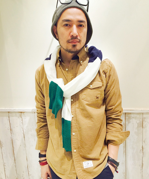 CIAOPANIC TYPY(チャオパニックティピー)の「フランネルボタンダウンシャツ(シャツ/ブラウス・メンズ・ネイビー/ピンク/キャメル/ブラック/ホワイト/オリーブ・LARGE/SMALL/MEDIUM)」の10枚目の写真