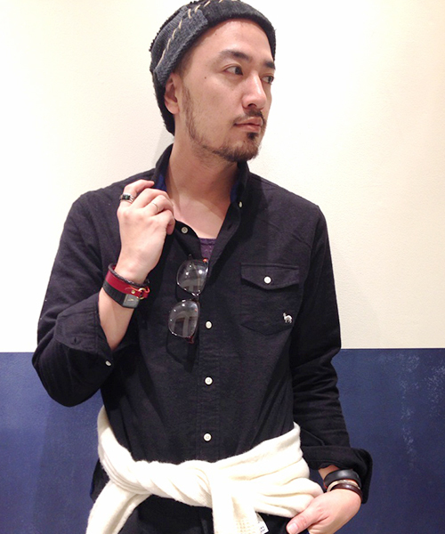 CIAOPANIC TYPY(チャオパニックティピー)の「フランネルボタンダウンシャツ(シャツ/ブラウス・メンズ・ネイビー/ピンク/キャメル/ブラック/ホワイト/オリーブ・LARGE/SMALL/MEDIUM)」の5枚目の写真