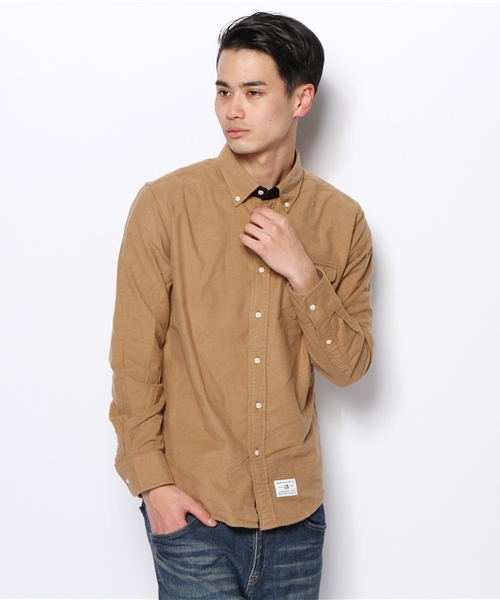 CIAOPANIC TYPY(チャオパニックティピー)の「フランネルボタンダウンシャツ(シャツ/ブラウス・メンズ・ネイビー/ピンク/キャメル/ブラック/ホワイト/オリーブ・LARGE/SMALL/MEDIUM)」の14枚目の写真