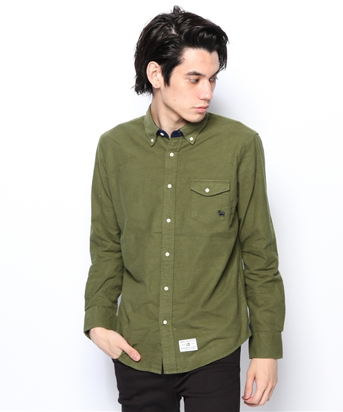 CIAOPANIC TYPY(チャオパニックティピー)の「フランネルボタンダウンシャツ(シャツ/ブラウス・メンズ・ネイビー/ピンク/キャメル/ブラック/ホワイト/オリーブ・LARGE/SMALL/MEDIUM)」の6枚目の写真