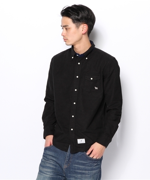 CIAOPANIC TYPY(チャオパニックティピー)の「フランネルボタンダウンシャツ(シャツ/ブラウス・メンズ・ネイビー/ピンク/キャメル/ブラック/ホワイト/オリーブ・LARGE/SMALL/MEDIUM)」の4枚目の写真