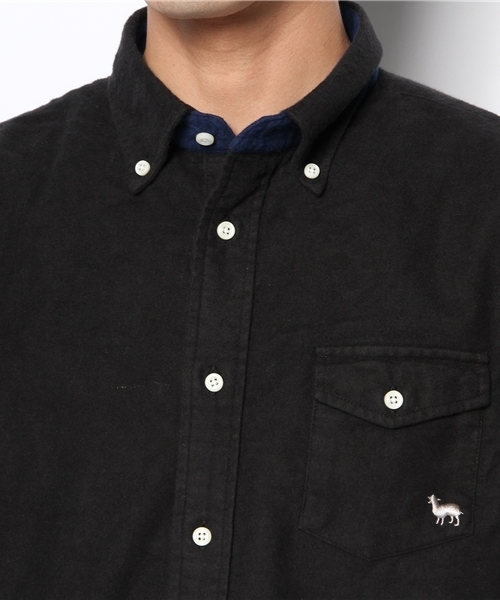 CIAOPANIC TYPY(チャオパニックティピー)の「フランネルボタンダウンシャツ(シャツ/ブラウス・メンズ・ネイビー/ピンク/キャメル/ブラック/ホワイト/オリーブ・LARGE/SMALL/MEDIUM)」の17枚目の写真