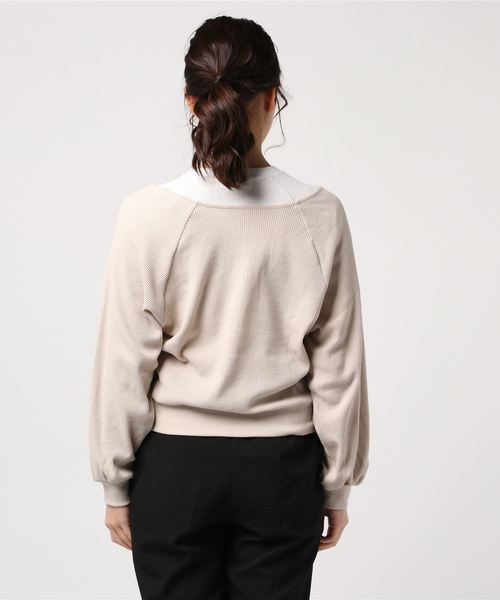 cepo（セポ）の「２WAYワッフルカーデ（カーディガン/ボレロ・レディース・ブラック/ベージュ/オフホワイト・M）」の4枚目の写真