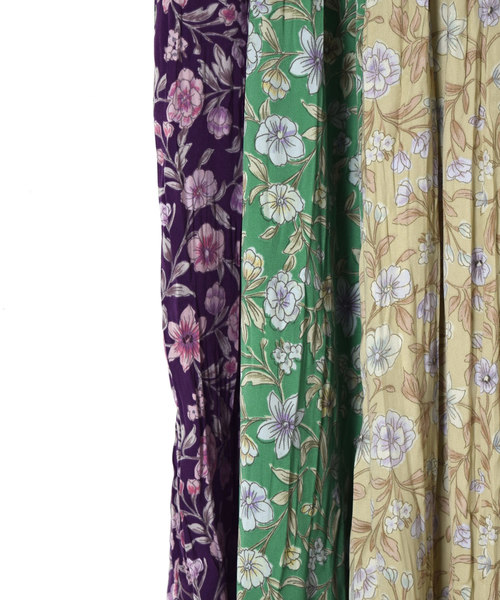 w closet（ダブルクローゼット）の「エスニック花柄ワッシャースカート（スカート・レディース・グリーン/パープル/ベージュ・FREE）」の18枚目の写真