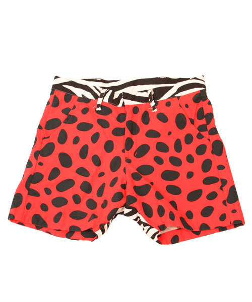 BOOFOOWOO(ブーフーウー)の「メンズハーフパンツ ヒョウ柄(その他パンツ・メンズ・ブルー/レッド・LARGE/MEDIUM/SMALL)」の1枚目の写真