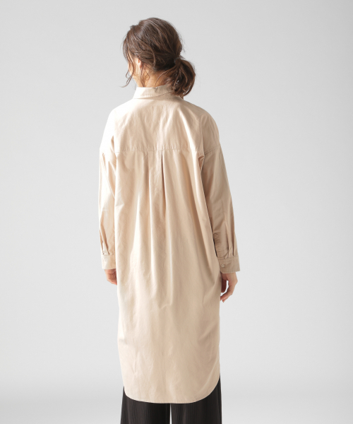 BAYFLOW（ベイフロー）の「ロングシャツワンピース（シャツワンピース・レディース・ブラウン/ベージュ/ブルー/ピンク・SMALL/MEDIUM）」の17枚目の写真