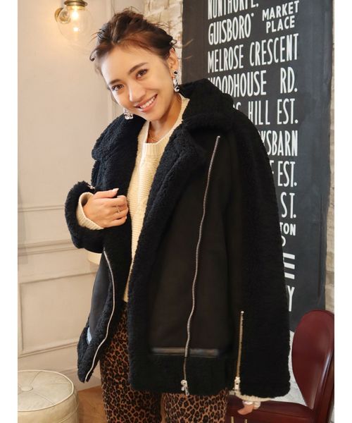 EVRIS(エヴリス)の「フェイクスウェードルーズジャケット(その他アウター・レディース・ホワイト/ブラック/ブラウン・FREE)」の13枚目の写真