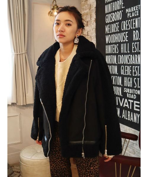 EVRIS(エヴリス)の「フェイクスウェードルーズジャケット(その他アウター・レディース・ホワイト/ブラック/ブラウン・FREE)」の11枚目の写真