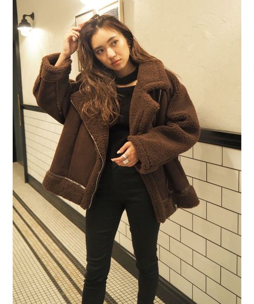 EVRIS(エヴリス)の「フェイクスウェードルーズジャケット(その他アウター・レディース・ホワイト/ブラック/ブラウン・FREE)」の21枚目の写真