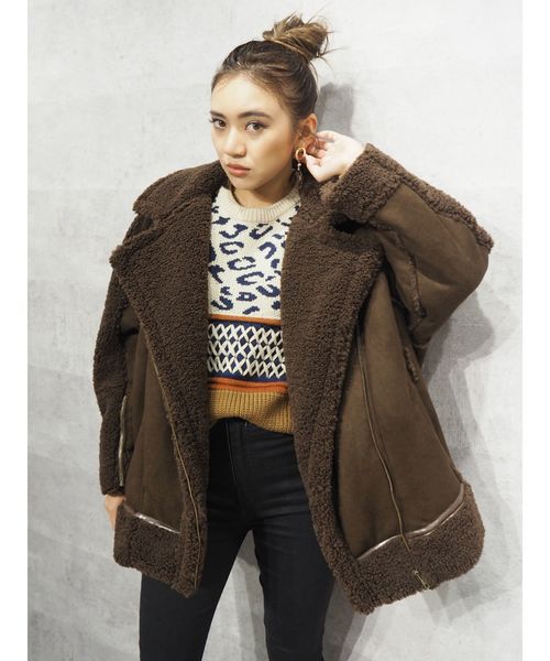 EVRIS(エヴリス)の「フェイクスウェードルーズジャケット(その他アウター・レディース・ホワイト/ブラック/ブラウン・FREE)」の17枚目の写真