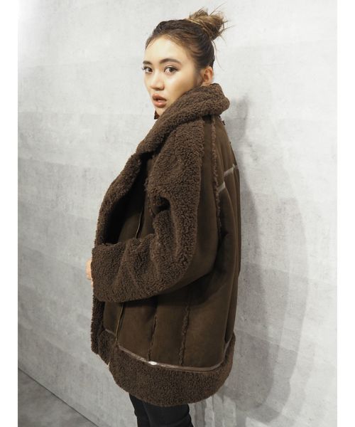 EVRIS(エヴリス)の「フェイクスウェードルーズジャケット(その他アウター・レディース・ホワイト/ブラック/ブラウン・FREE)」の16枚目の写真