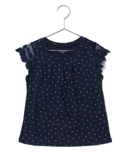 GLOBAL WORK(グローバルワーク)の「【GLOBAL WORK】ソデレースT半袖/542922(Tシャツ/カットソー・キッズ・ホワイト/ホワイト系その他/グレー/ネイビー/その他/ベージュ・SMALL/MEDIUM/LARGE/X-LARGE)」の5枚目の写真