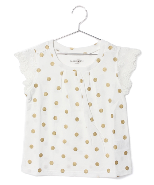 GLOBAL WORK(グローバルワーク)の「【GLOBAL WORK】ソデレースT半袖/542922(Tシャツ/カットソー・キッズ・ホワイト/ホワイト系その他/グレー/ネイビー/その他/ベージュ・SMALL/MEDIUM/LARGE/X-LARGE)」の6枚目の写真
