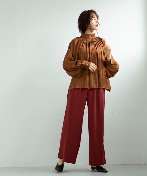 marjour（マージュール）の「CLASSICAL BLOUSE（シャツ/ブラウス・レディース・オフホワイト/キャメル・MEDIUM）」の10枚目の写真