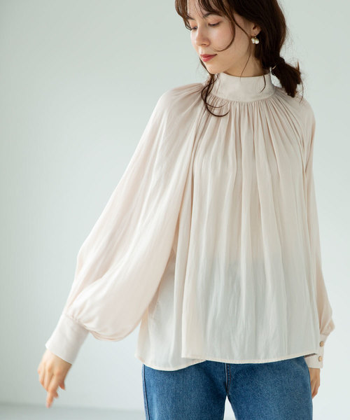 marjour（マージュール）の「CLASSICAL BLOUSE（シャツ/ブラウス・レディース・オフホワイト/キャメル・MEDIUM）」の16枚目の写真