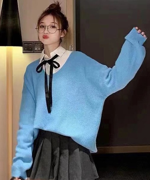レディース だぼっとゆるっとvネックプルオーバーニット ニット セーター Day Closet デイ クローゼット のファッション通販 Zozotown