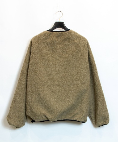 JACKROSE(ジャックローズ)の「JE-CORISOCO-ノーカラーボアジャケット(ブルゾン・メンズ・ホワイト/ブラック/ベージュ・M/L/XL)」の7枚目の写真