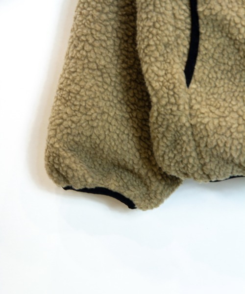 JACKROSE(ジャックローズ)の「JE-CORISOCO-ノーカラーボアジャケット(ブルゾン・メンズ・ホワイト/ブラック/ベージュ・M/L/XL)」の11枚目の写真