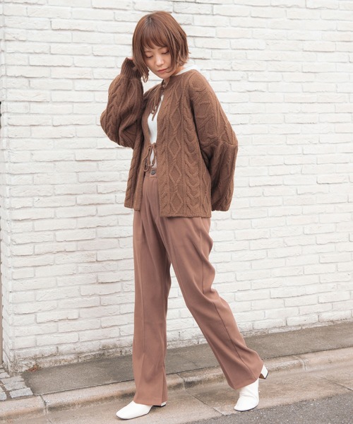 VANNIE U（ヴァニーユー）の「VANNIE U カラータックパンツ（その他パンツ・レディース・ピンク/ミント/チョコ・FREE）」の10枚目の写真