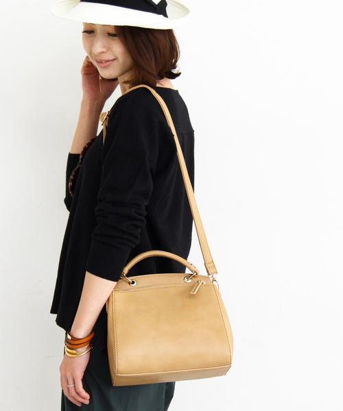 BEAUTY&YOUTH UNITED ARROWS（ビューティーアンドユースユナイテッドアローズ）の「BYSF∴ カラー2WAYハンドショルダー ◆（ハンドバッグ・レディース・オフホワイト/モカ/ライトブルー/ブラック/ライトピンク/ナチュラル/ワイン/ライトグレー/ブラウン/ホワイト/コバルトブルー/ダークブラウン/ベージュ/オリーブ/マスタード/グレー/ピンク・ﾌﾘ-/FREE）」の10枚目の写真