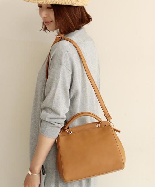 BEAUTY&YOUTH UNITED ARROWS（ビューティーアンドユースユナイテッドアローズ）の「BYSF∴ カラー2WAYハンドショルダー ◆（ハンドバッグ・レディース・オフホワイト/モカ/ライトブルー/ブラック/ライトピンク/ナチュラル/ワイン/ライトグレー/ブラウン/ホワイト/コバルトブルー/ダークブラウン/ベージュ/オリーブ/マスタード/グレー/ピンク・ﾌﾘ-/FREE）」の8枚目の写真