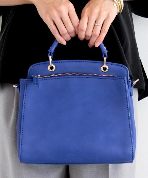 BEAUTY&YOUTH UNITED ARROWS（ビューティーアンドユースユナイテッドアローズ）の「BYSF∴ カラー2WAYハンドショルダー ◆（ハンドバッグ・レディース・オフホワイト/モカ/ライトブルー/ブラック/ライトピンク/ナチュラル/ワイン/ライトグレー/ブラウン/ホワイト/コバルトブルー/ダークブラウン/ベージュ/オリーブ/マスタード/グレー/ピンク・ﾌﾘ-/FREE）」の14枚目の写真