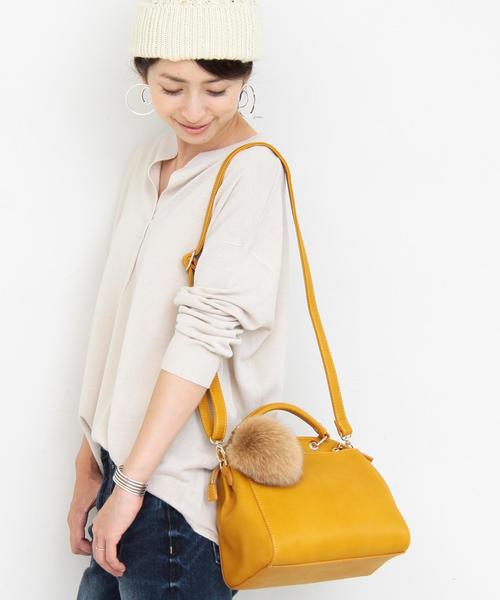 BEAUTY&YOUTH UNITED ARROWS（ビューティーアンドユースユナイテッドアローズ）の「BYSF∴ カラー2WAYハンドショルダー ◆（ハンドバッグ・レディース・オフホワイト/モカ/ライトブルー/ブラック/ライトピンク/ナチュラル/ワイン/ライトグレー/ブラウン/ホワイト/コバルトブルー/ダークブラウン/ベージュ/オリーブ/マスタード/グレー/ピンク・ﾌﾘ-/FREE）」の15枚目の写真