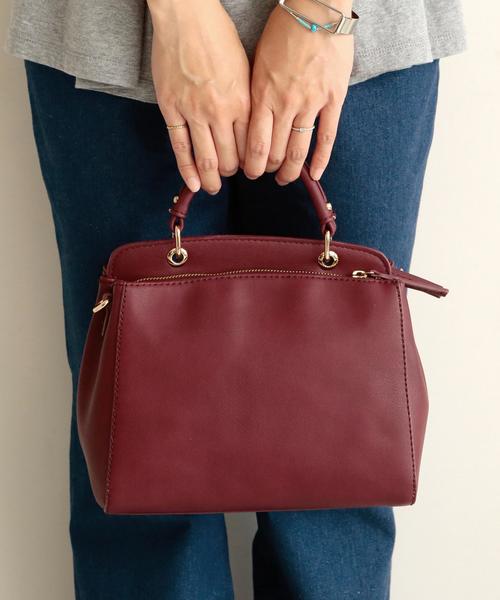 BEAUTY&YOUTH UNITED ARROWS（ビューティーアンドユースユナイテッドアローズ）の「BYSF∴ カラー2WAYハンドショルダー ◆（ハンドバッグ・レディース・オフホワイト/モカ/ライトブルー/ブラック/ライトピンク/ナチュラル/ワイン/ライトグレー/ブラウン/ホワイト/コバルトブルー/ダークブラウン/ベージュ/オリーブ/マスタード/グレー/ピンク・ﾌﾘ-/FREE）」の21枚目の写真