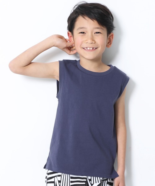 devirock(デビロック)の「ボックスタンクトップ(タンクトップ・キッズ・ベージュ/モカ/ホワイト/カーキ/ダークパープル/スミクロ/テラコッタ/パープル系その他/ブルー系その他・150cm/110cm/140cm/130cm/160cm/120cm/100cm)」の8枚目の写真