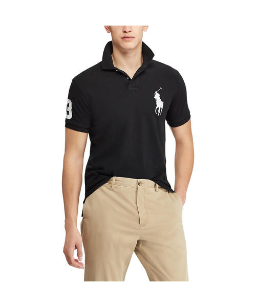 POLO RALPH LAUREN（ポロ ラルフ ローレン）の「カスタム スリム フィット メッシュ ポロシャツ（ポロシャツ・メンズ・ブラック・X-LARGE/MEDIUM/XX-LARGE/LARGE）」の3枚目の写真