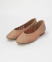 美品 BEAUTY&YOUTH シルバーフラットシューズ 36 1/2 MAISON BREEZE レースアップシューズ ダンスシューズ シルバー