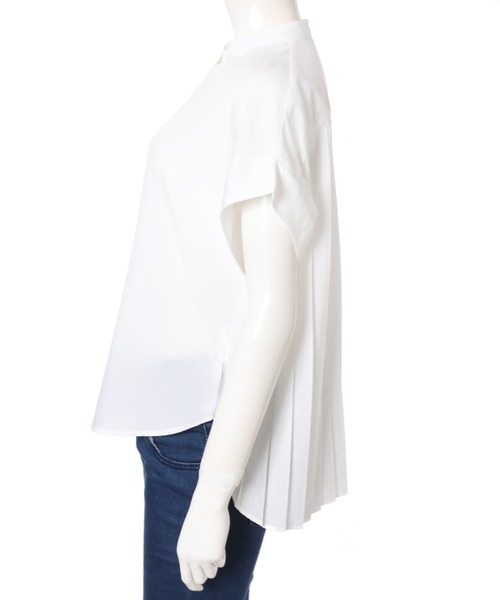 fifth（フィフス）の「バックプリーツスタンドカラーシャツ（シャツ/ブラウス・レディース・グレー/ホワイト・MEDIUM）」の6枚目の写真