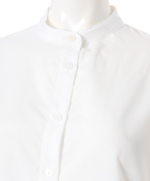 fifth（フィフス）の「バックプリーツスタンドカラーシャツ（シャツ/ブラウス・レディース・グレー/ホワイト・MEDIUM）」の3枚目の写真