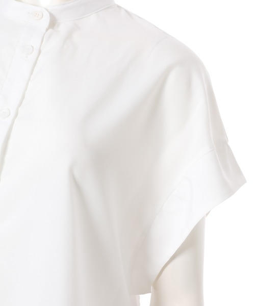 fifth（フィフス）の「バックプリーツスタンドカラーシャツ（シャツ/ブラウス・レディース・グレー/ホワイト・MEDIUM）」の4枚目の写真