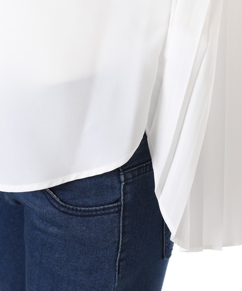 fifth（フィフス）の「バックプリーツスタンドカラーシャツ（シャツ/ブラウス・レディース・グレー/ホワイト・MEDIUM）」の8枚目の写真