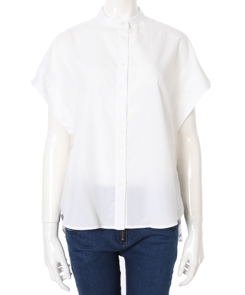 fifth（フィフス）の「バックプリーツスタンドカラーシャツ（シャツ/ブラウス・レディース・グレー/ホワイト・MEDIUM）」の12枚目の写真