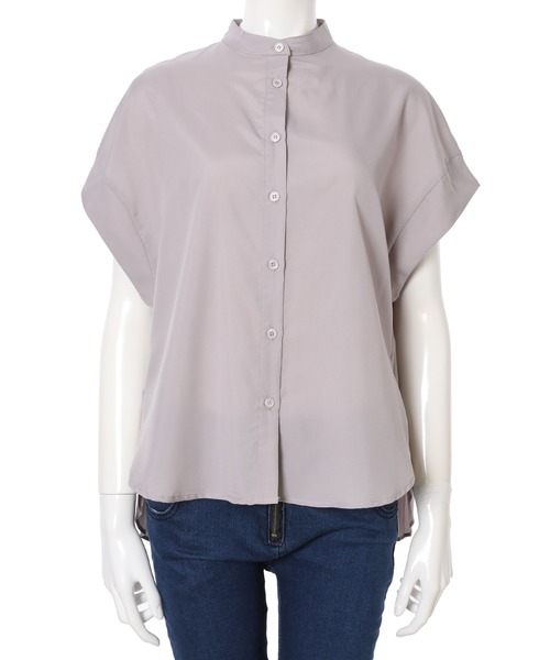 fifth（フィフス）の「バックプリーツスタンドカラーシャツ（シャツ/ブラウス・レディース・グレー/ホワイト・MEDIUM）」の14枚目の写真