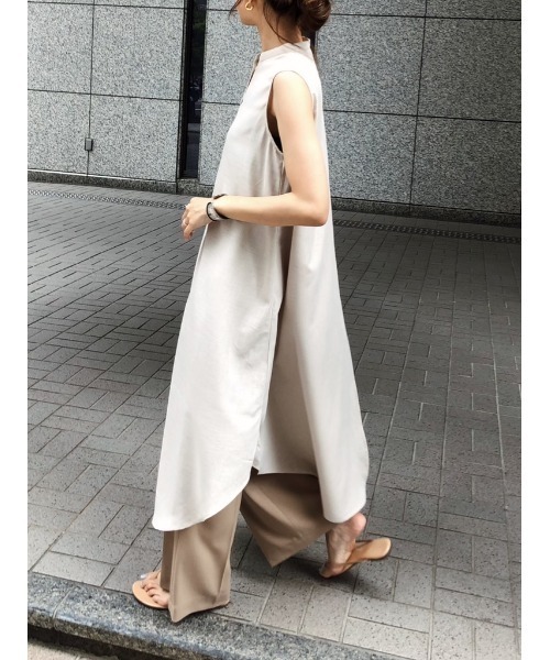 ulu（ウル）の「Cross slit shirt onepierce（ワンピース・レディース・ミント/クリーム・FREE）」の7枚目の写真