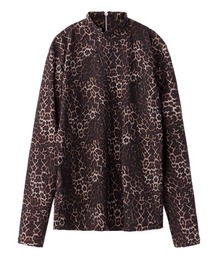JOHN LAWRENCE SULLIVAN | LEOPARD HI-NECK TOP(Tシャツ/カットソー)