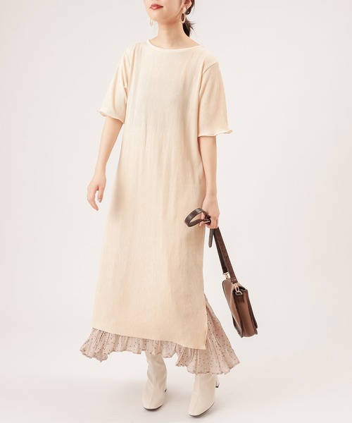 natural couture(ナチュラルクチュール)の「【ZOZO限定】細ベルト付きワッシャーカットワンピース(ワンピース・レディース・ブラック/ライム/アイボリー/モカ/レンガ・FREE)」の22枚目の写真