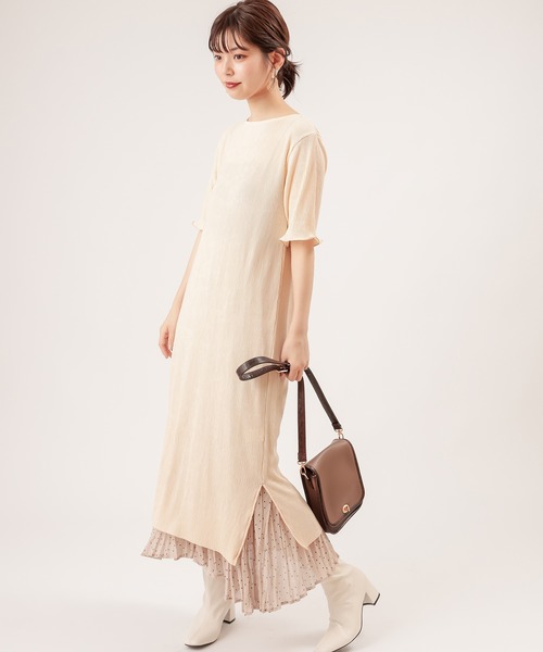 natural couture(ナチュラルクチュール)の「【ZOZO限定】細ベルト付きワッシャーカットワンピース(ワンピース・レディース・ブラック/ライム/アイボリー/モカ/レンガ・FREE)」の10枚目の写真