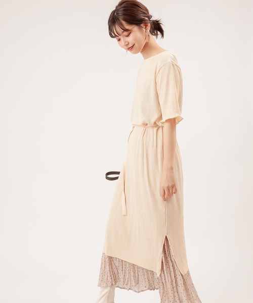 natural couture(ナチュラルクチュール)の「【ZOZO限定】細ベルト付きワッシャーカットワンピース(ワンピース・レディース・ブラック/ライム/アイボリー/モカ/レンガ・FREE)」の18枚目の写真