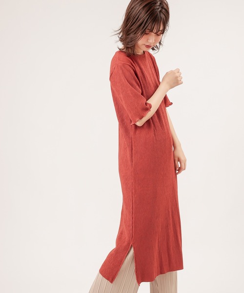 natural couture(ナチュラルクチュール)の「【ZOZO限定】細ベルト付きワッシャーカットワンピース(ワンピース・レディース・ブラック/ライム/アイボリー/モカ/レンガ・FREE)」の16枚目の写真