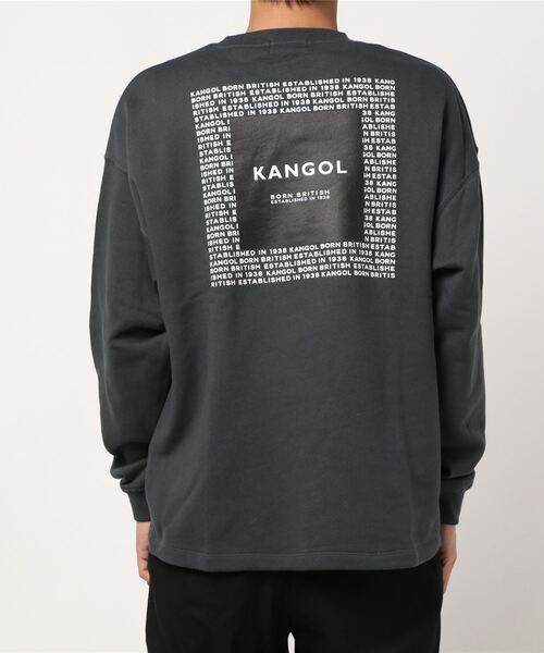 KANGOL（カンゴール）の「【KANGOL】バックスクエアプリントクルーネックロンT（スウェット・メンズ・ブラック/ベージュ/ピンク・M/L/XL）」の6枚目の写真