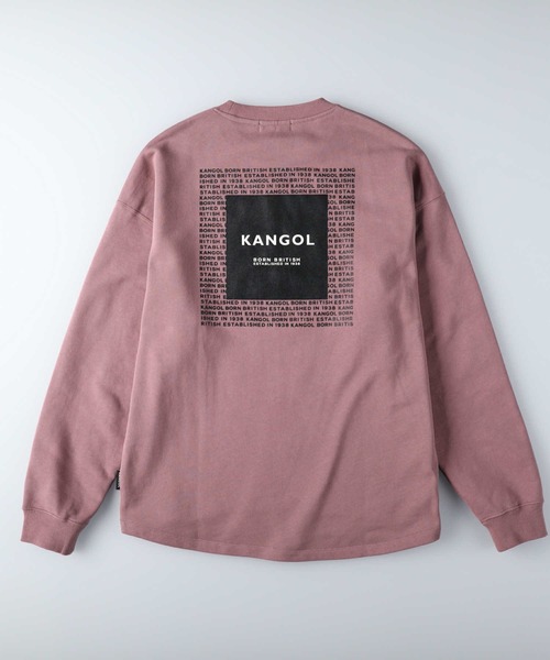KANGOL（カンゴール）の「【KANGOL】バックスクエアプリントクルーネックロンT（スウェット・メンズ・ブラック/ベージュ/ピンク・M/L/XL）」の3枚目の写真