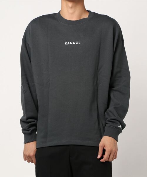 KANGOL（カンゴール）の「【KANGOL】バックスクエアプリントクルーネックロンT（スウェット・メンズ・ブラック/ベージュ/ピンク・M/L/XL）」の9枚目の写真