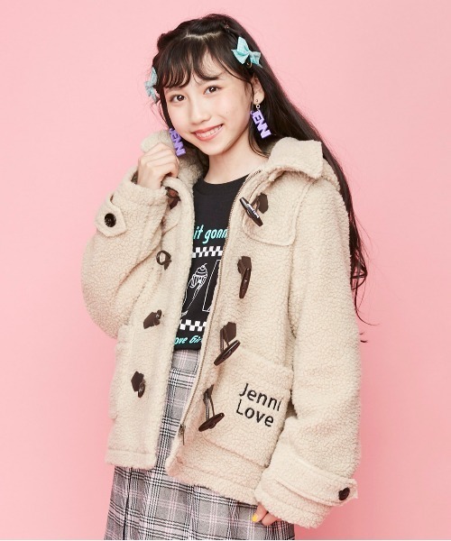 JENNI love(ジェニィラブ)の「ボアダッフルコート(ダッフルコート)」|ベージュ