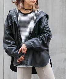 ap retro | エコレザーオーバーシャツジャケット【ZOZOTOWN限定商品】(ブルゾン)